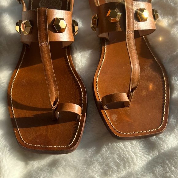 Vince Camuto Womens Dailette Leather Ankle Strap Thong Sandals - Picture 4 of 15